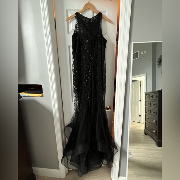 Ivonne D by mon cheri black beaded evening gown - Picture 2 of 5